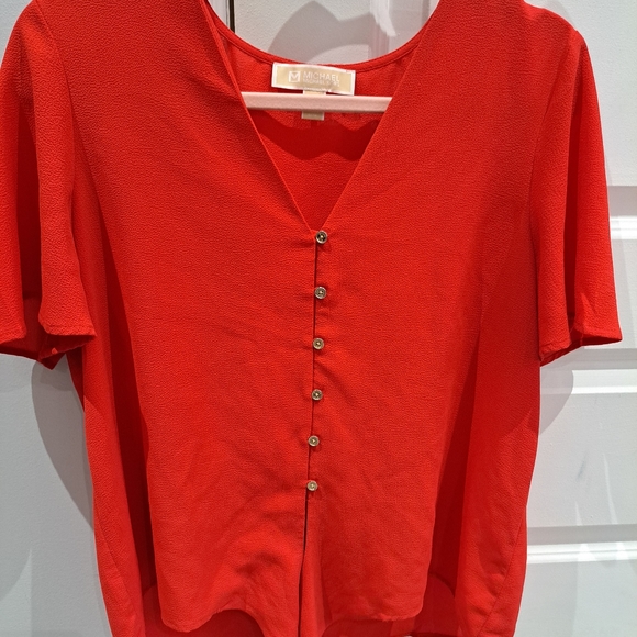 NWOT Michael Kors short sleeves light blouse - Picture 2 of 3
